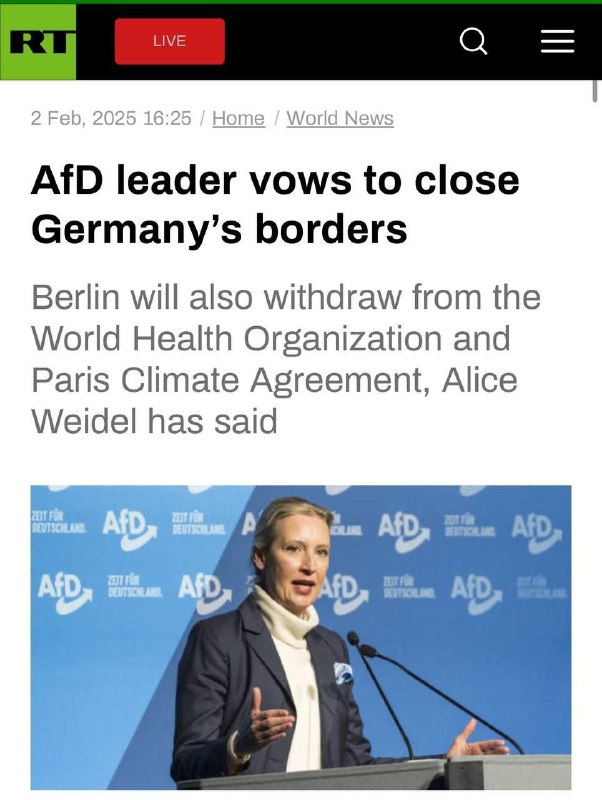 ❗️🇩🇪 Lídr AfD slibuje uzavření německých hranic.Berlín také vystoupí ze Světové ...