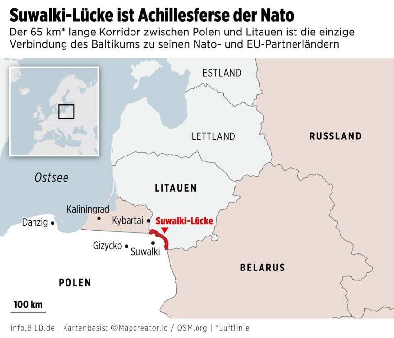 ❕ Litevci hromadně opouštějí Suwalský koridor ze strachu z ruské invaze, — Bild.Tento 65ki...