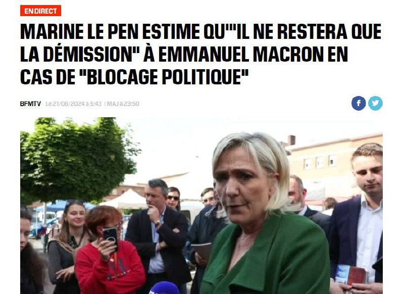 🐦‍⬛️🇫🇷 Macron bude muset rezignovat, aby vyřešil politickou krizi ve Francii - Mari...