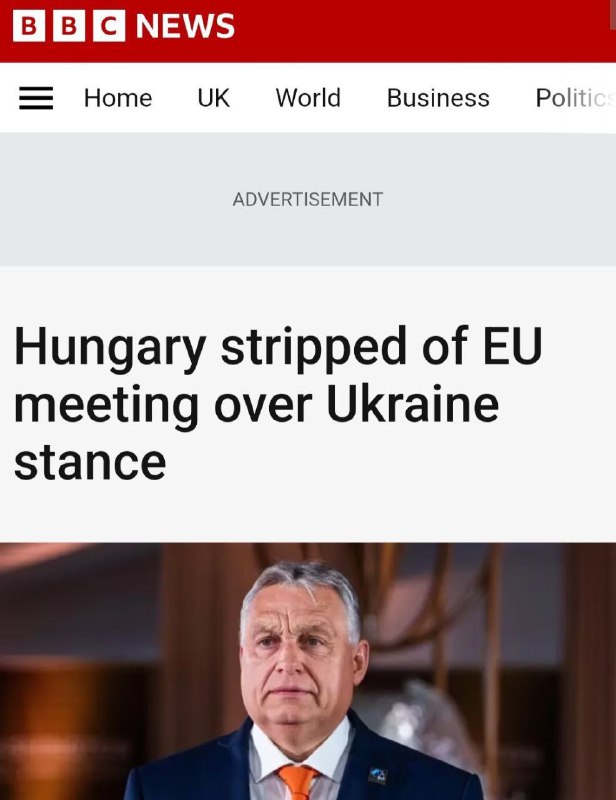 ❗️Maďarsko je kvůli svému postoji k Ukrajině zbaveno práva pořádat zasedání ministrů z...