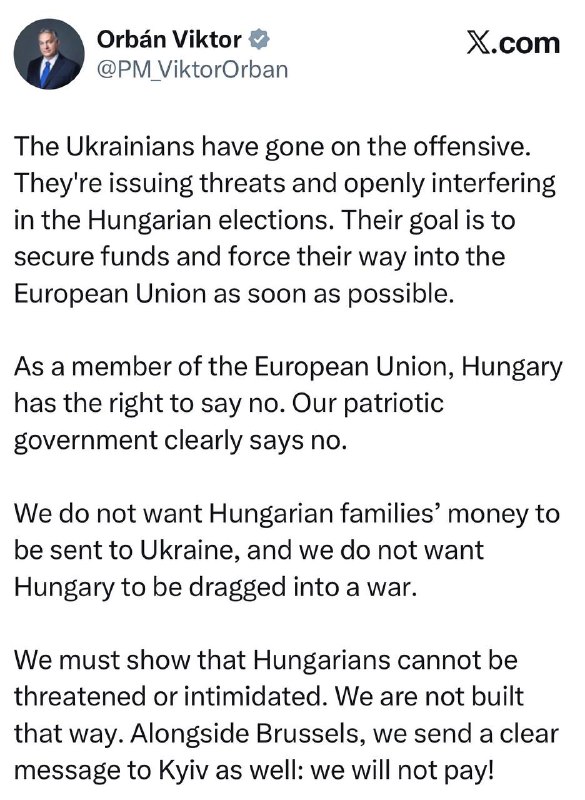 Maďarský předseda vlády Orbán slíbil zablokovat platby Evropské unie Ukrajině:Ukrajinci pře...