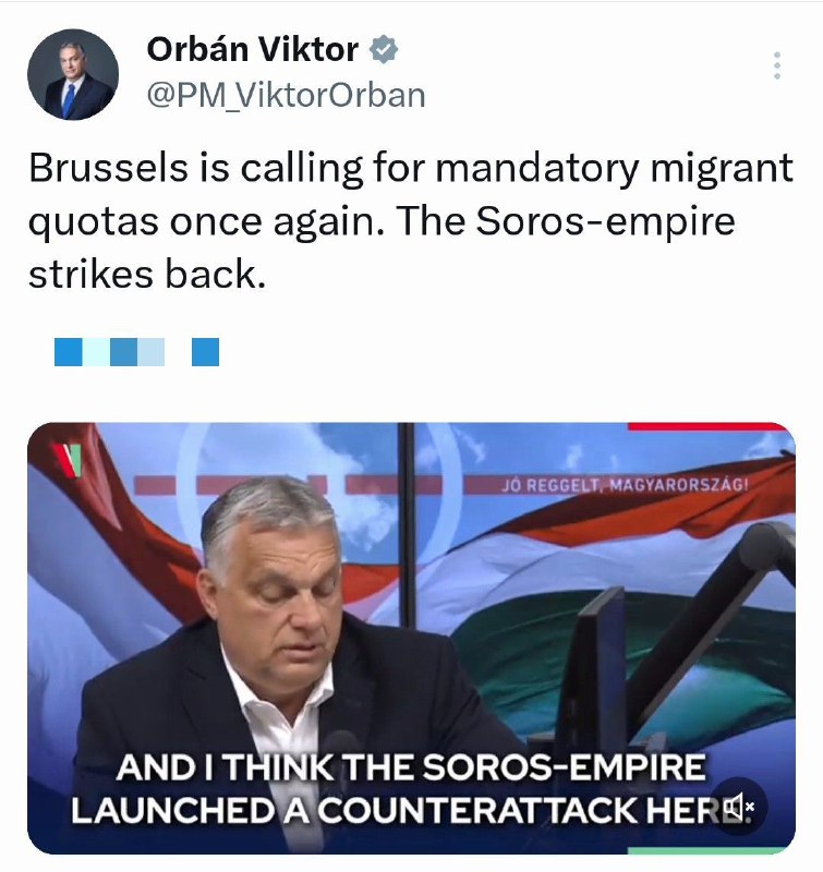 🇭🇺Maďarský premiér Viktor Orbán zase zkritizoval plán migrační politiky Evropské unie,...