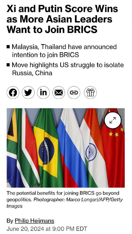 ❗️🇲🇾🇹🇭Malajsie a Thajsko oznamují svůj záměr připojit se k BRICS