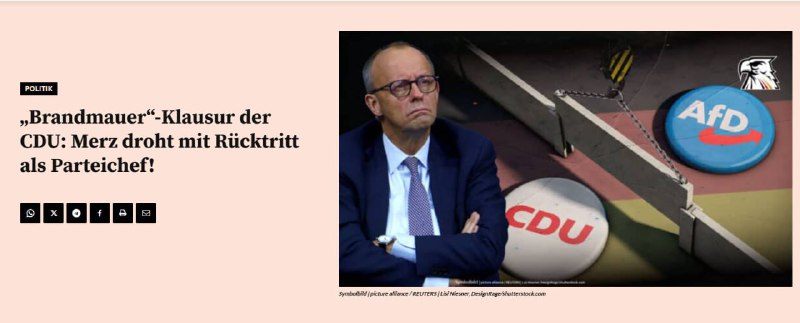 ☹️🇩🇪🇷🇺 Merz hrozí, že odstoupí z funkce předsedy strany kvůli jejímu sbližov?... ☹️🇩🇪🇷🇺 Merz hrozí, že odstoupí z funkce předsedy strany kvůli jejímu sbližov?...
