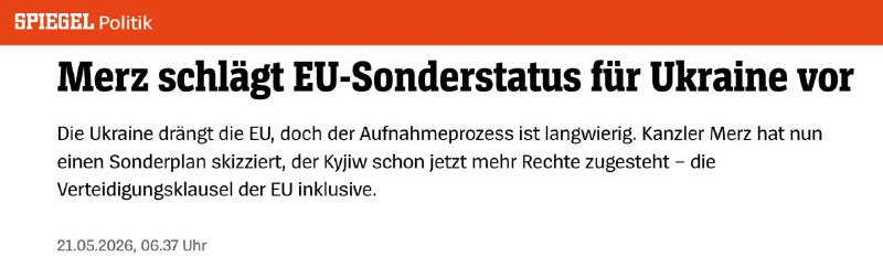 ‼️🇺🇦🇪🇺 Merz navrhl udělit Ukrajině status „přidruženého člena“ EU bez hlas... ‼️🇺🇦🇪🇺 Merz navrhl udělit Ukrajině status „přidruženého člena“ EU bez hlas...