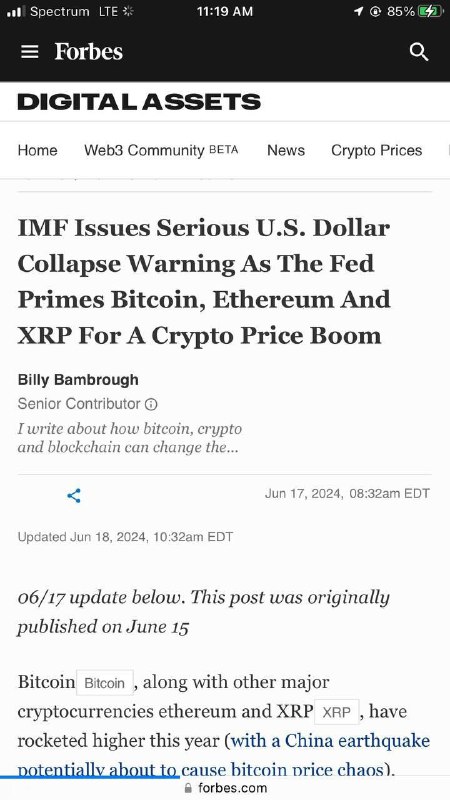 🆘MMF vydává vážné varování před kolapsem amerického dolaru, protože Fed podporuje bitco...
