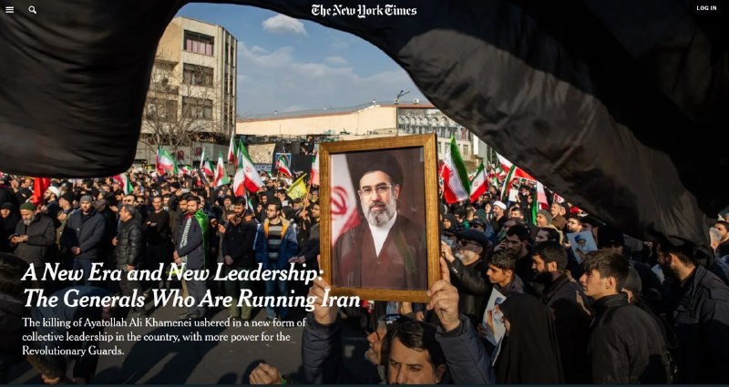 ‼️🇮🇷 Moc v Íránu přešla do rukou generálů KSÍR, — NYT▪️Vše naznačuje, že p...