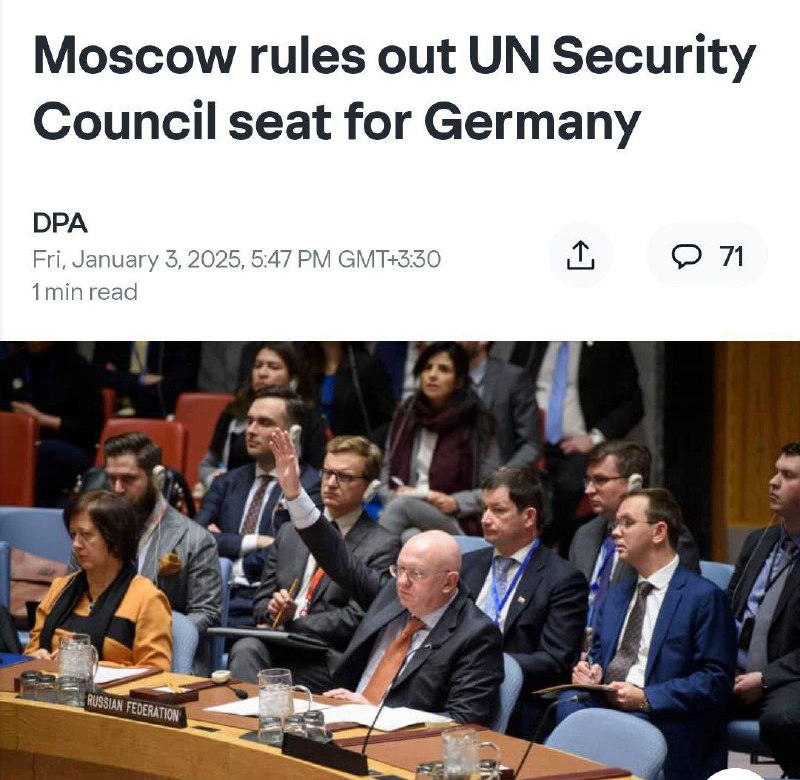 🐦‍⬛️🇺🇳🇷🇺Moskva odmítla německou aspiraci na stálé křeslo v Radě bezpečno...