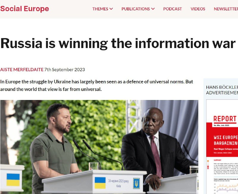 🇷🇺🇺🇦🇪🇺Moskva vítězí v informační válce ve světě, píše list Social Europe...