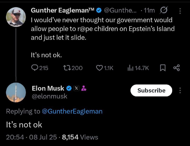 💥 Musk KRITIZUJE Trumpa za zatajování Epsteinova seznamu💬 „Jak se dá očekávat, že lid?...