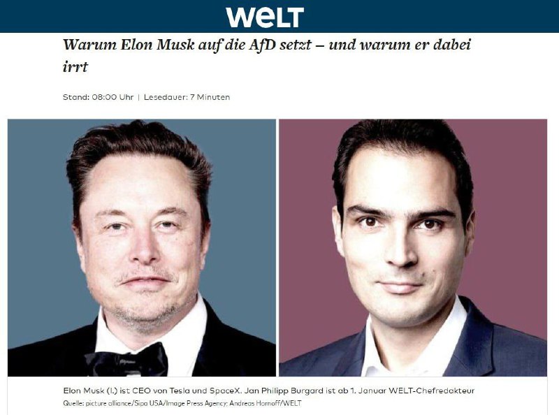 🇺🇸 🇩🇪 Musk otevřeně fandí Alternativě pro Německo. Německé úřady s největší ...