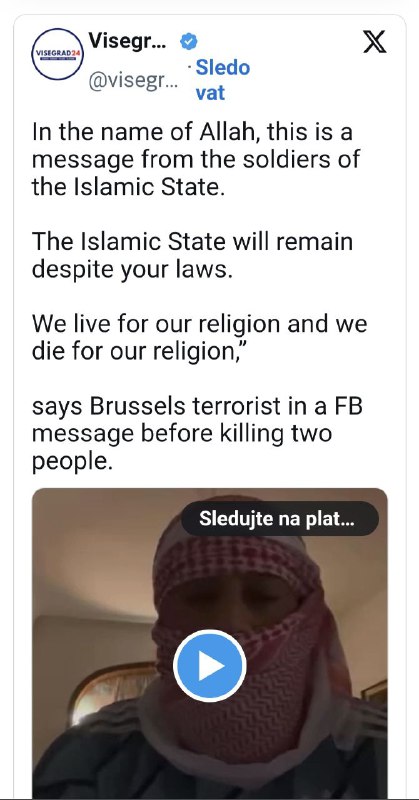 🇪🇺🇸🇪Muž hledaný po vraždách švédských fanoušků v&nbsp;Bruselu byl už stíhaný...