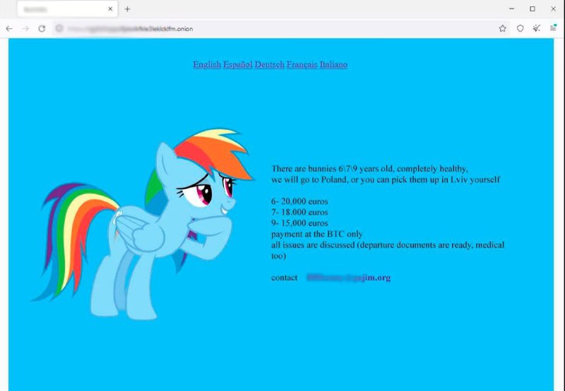 Na Darknetu se objevila vlna inzerátů o prodeji ukrajinských dětí na orgány v EUAnglicky psan?...