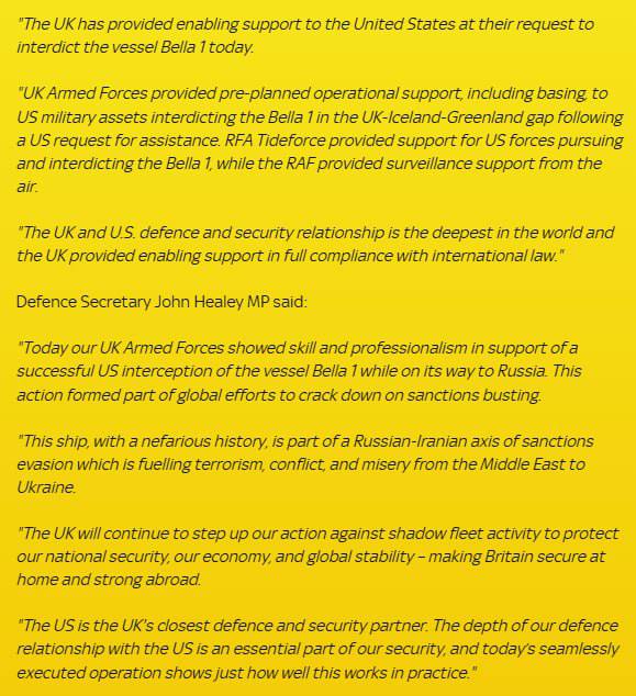 🇺🇸🇬🇧🇷🇺Na žádost americké vlády poskytla Británie pomoc při zadržení tanker...