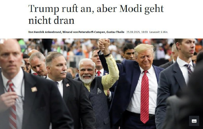 🇮🇳 🇺🇸 Napendra Modi odmítl telefonické hovory s Trumpem poté, co ten označil indicko...