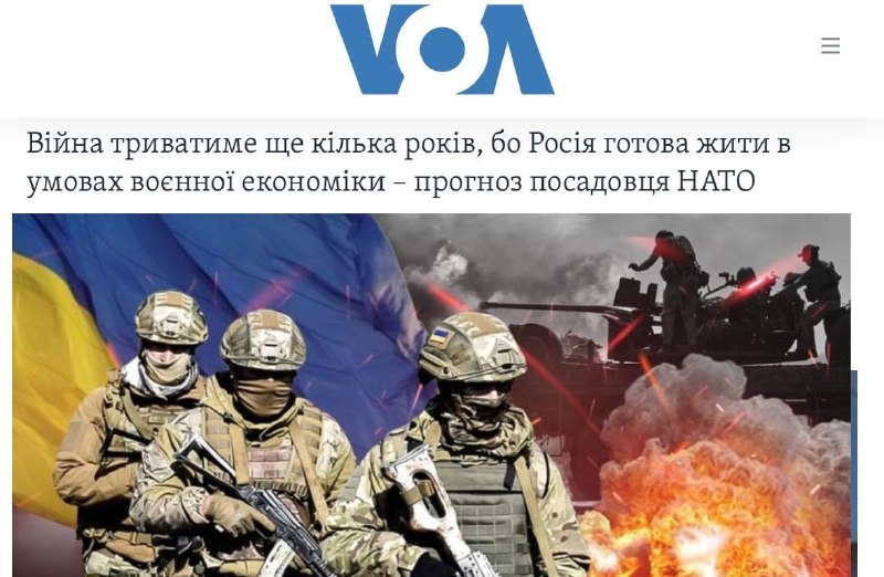 NATO předpovídá, že válka na Ukrajině bude trvat další 3-4 rokyInformoval o tom Voice of Ame...