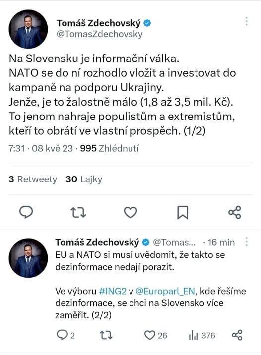 NATO SE OFICIALNE VMESUJE DO POLITIKY NA SLOVENSKU A PROPAGANDA SE DNES JMENUJE INFORMACNI VÁLKA...