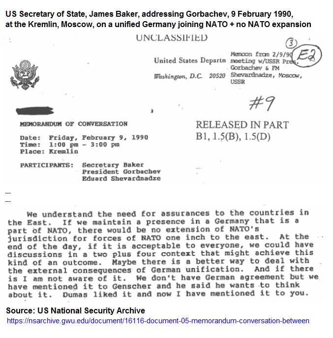 🏴‍☠️ 🇺🇸 🇷🇺 NATO / USA / RUSKO: Slavný americký písemný slib NATO „ani pal...