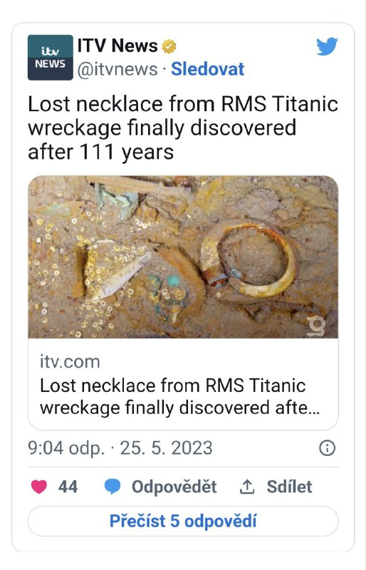 🛳️Nejnovější digitální skeny potopeného vraku Titaniku odhalily poklad. Je jím zlatý n?...