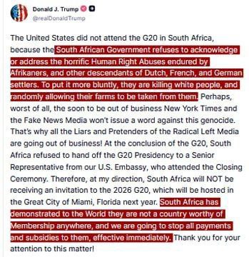 ❗️🇺🇸💰❌🇿🇦NEJNOVĚJŠÍ ZPRÁVA - Trump říká, že Spojené státy přeruší v...