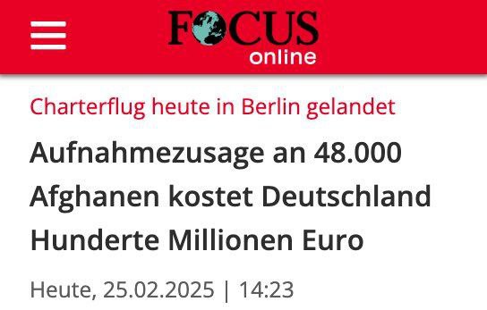 Německá vláda dala souhlas k přijetí 48 000 Afghánců, což bude stát pracující Němce kaž...