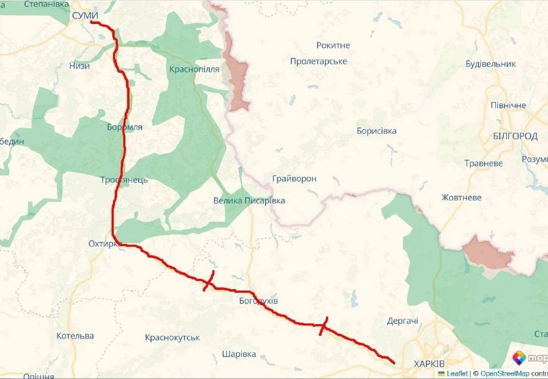 ‼️🇷🇺🇺🇦Nová hrozba: Rusko vzalo pod palebnou kontrolu logistické trasy mezi Sumami ... ‼️🇷🇺🇺🇦Nová hrozba: Rusko vzalo pod palebnou kontrolu logistické trasy mezi Sumami ...