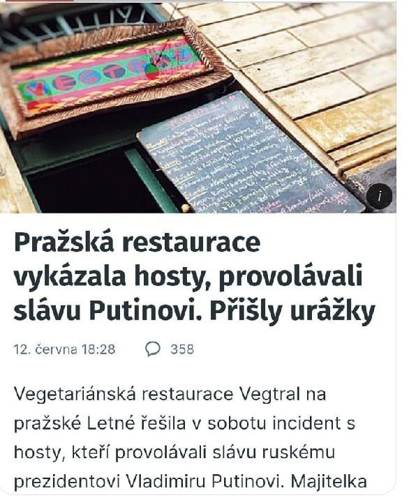 🇨🇿Obsluha restaurace sleduje soukromé hovory hostů a jakmile vedou protirežimní řeči, ta...