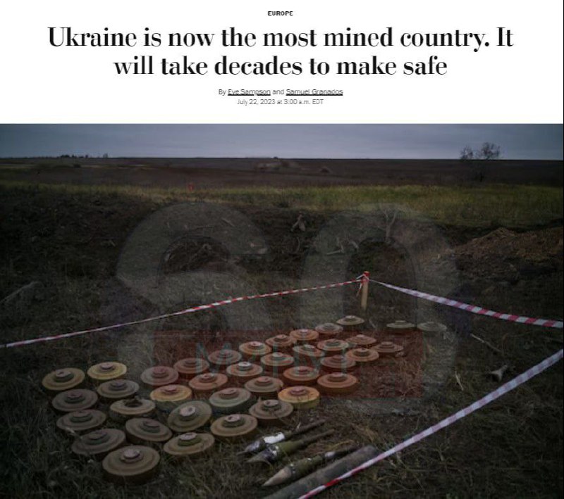 Odminování Ukrajiny bude trvat 757 let - The Washington Post„Kontaminovaná oblast Ukrajiny je t...