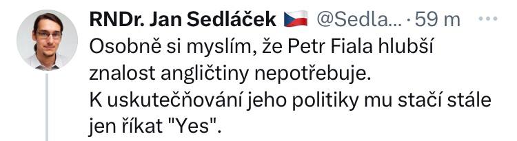 Opět skvělý Honza Sedláček 🤣🤣🤣