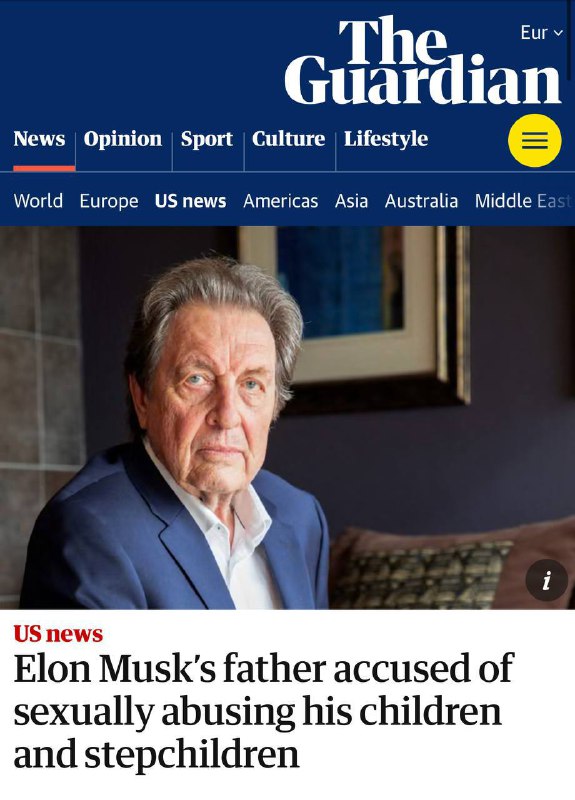 Otec Elona Muska obviněn ze sexuálního zneužívání dětíErrol Musk, otec Elona Muska, se ocit...