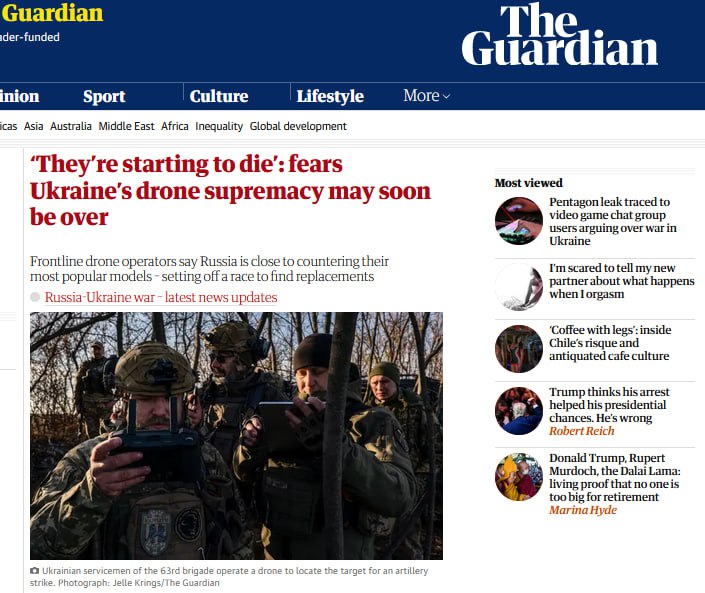 🇺🇦🇷🇺Ozbrojené síly Ukrajiny mohou ztratit převahu v průzkumu pomocí dronů. Ruská ...