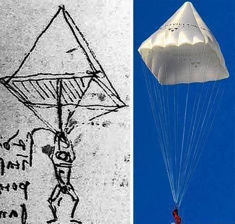 Padák Leonarda da VincihoLeonardo da Vinci hovořil o padáku v zápisníku, který je nyní obsaž...