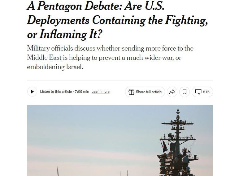 Pentagon nesouhlasí s pomocí Izraele – The New York TimesPublikace připomněla, že tento týde...