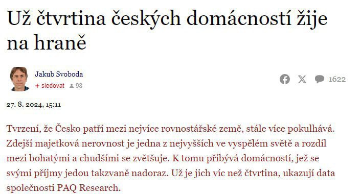 Pětidemolice v akci. Čtvrtina českých domácností žije na hraně.Data společnosti PAQ Researc...