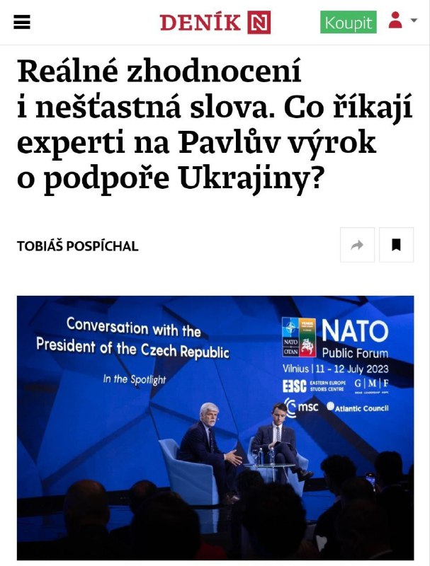 🇨🇿Petr Pavel už je skoro dezolát a chcímir. Mainstream ostře kritizuje vyjádření prezid...