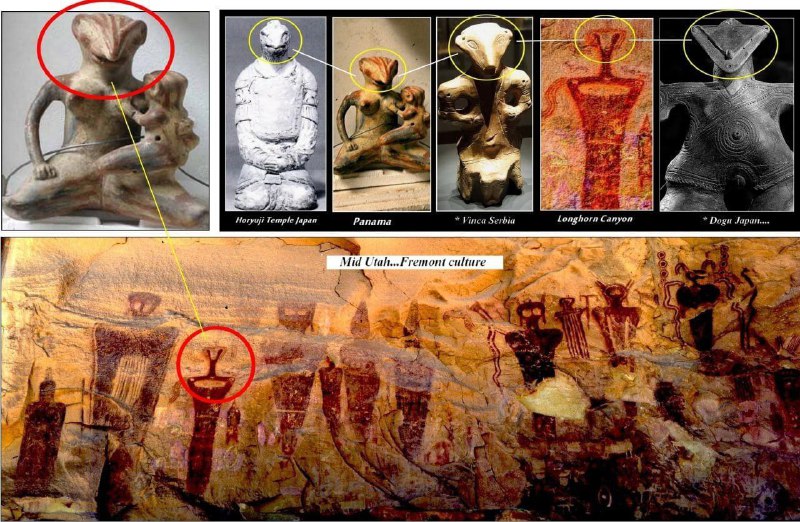 Petroglyfy Sego CanyonUtah USA 🇺🇸Nejjasnější vodítka k mimozemské návštěvě byly dlouh...