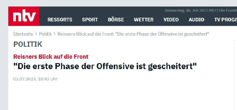 Plukovník rakouské armády Markus Reisner se domnívá, že první fáze ofenzivy ukrajinské arm?... Plukovník rakouské armády Markus Reisner se domnívá, že první fáze ofenzivy ukrajinské arm?...