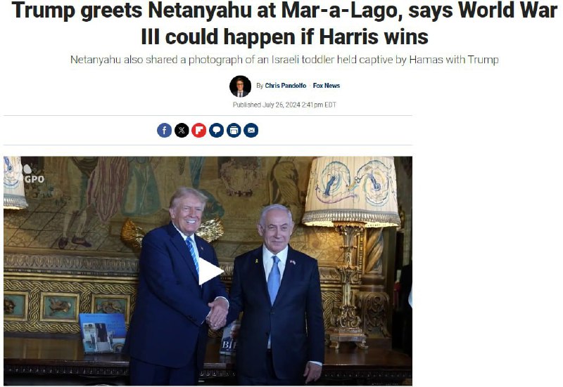 Pokud Harris vyhraje prezidentské volby, může začít třetí světová válka – Trump
