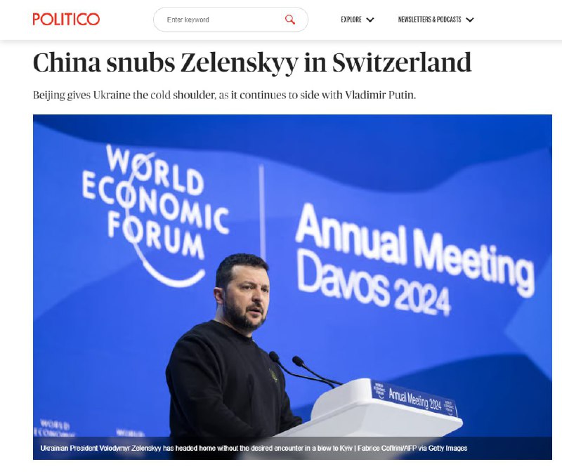🇺🇦🇨🇳📰Politika: Čínské odmítnutí setkat se se Zelenským v Davosu se stalo znamen...