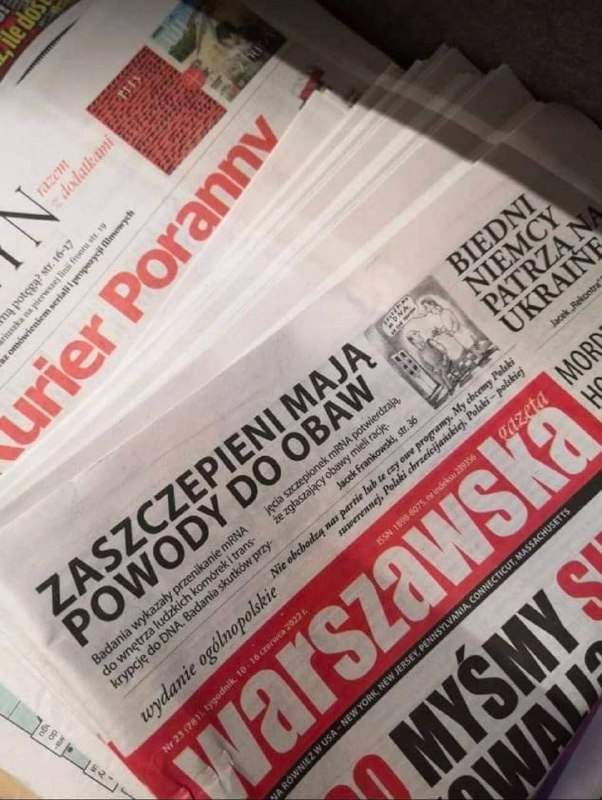 🇵🇱POLSKÁ MÉDIA: OČKOVÁNÍ PROTI C19 MĚNÍ DNA V TĚLE. Nyní je to oficiální i v Polsku...