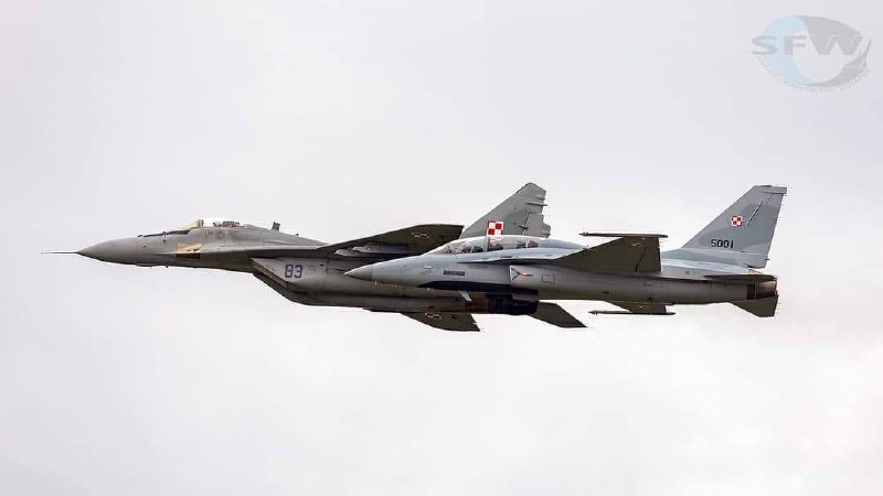 Polské letectvo dostalo první jihokorejský lehký stíhač FA-50GF. U MiGu-29 můžete vidět roz...