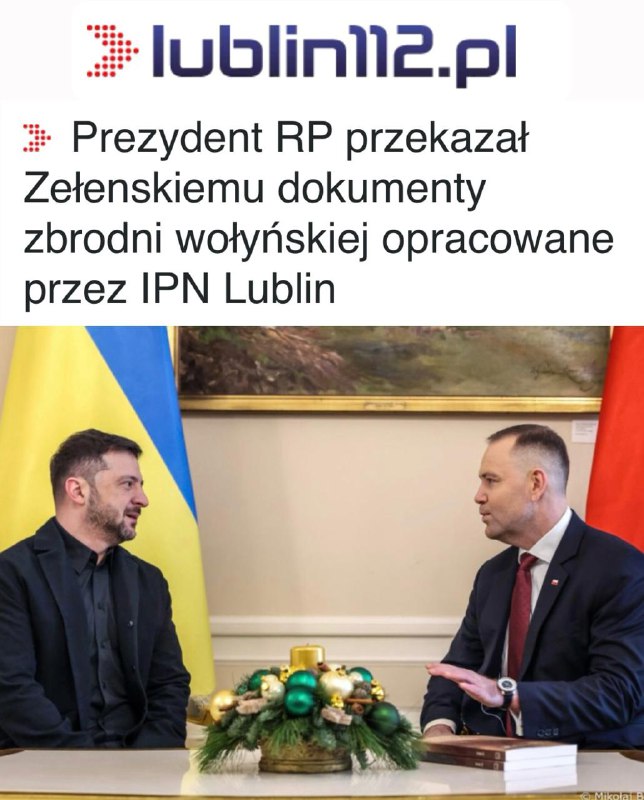 „Polský prezident předal Zelenskému dokumenty o Volyňském masakru“: Polsko nadále připom?... „Polský prezident předal Zelenskému dokumenty o Volyňském masakru“: Polsko nadále připom?...
