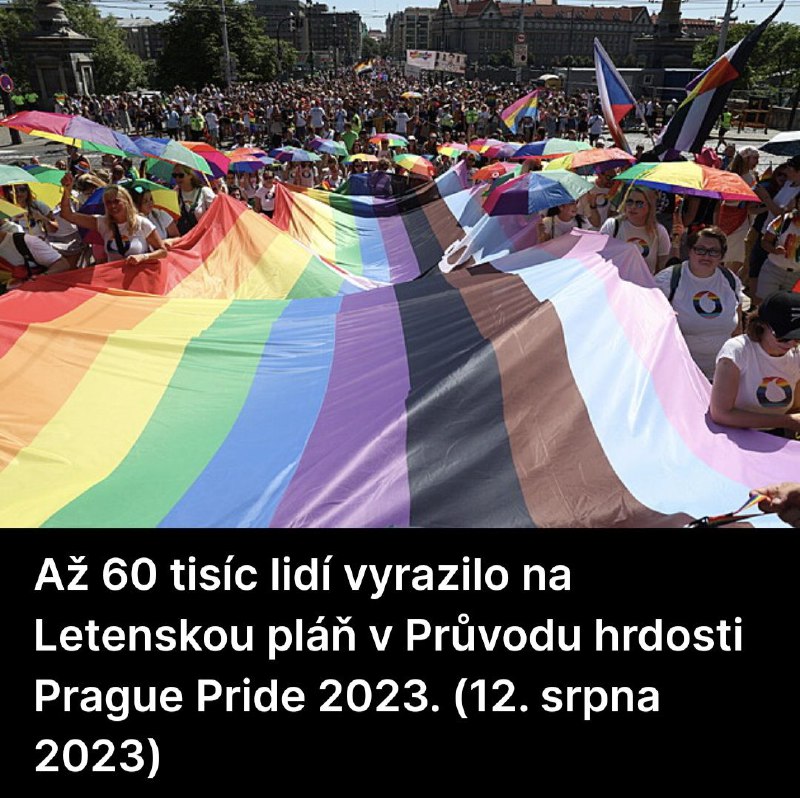 🇨🇿🏳️‍🌈Prague Pride dorazil na Letnou. V duhovém průvodu šly desetitisíce lidí.P...