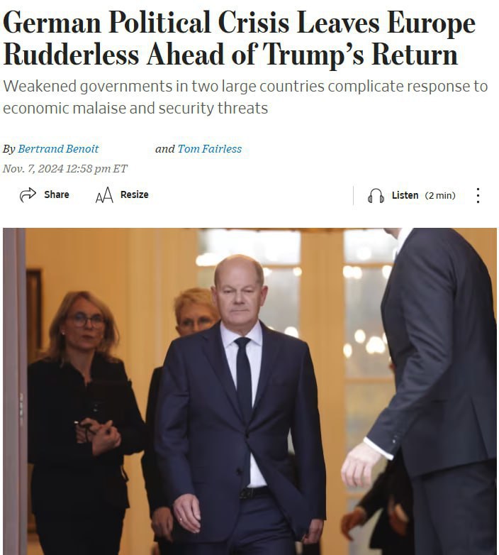 🔥 Před Trumpovým návratem nechává krize v německé vládě Evropu čelit nejistotě, píše...