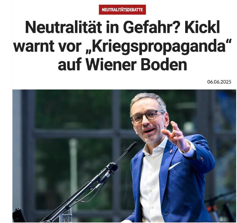 ❗️ 🇦🇹🇺🇦 Předseda Rakouské strany svobody (FPÖ) Herbert Kickl ostře kritizoval Ze...