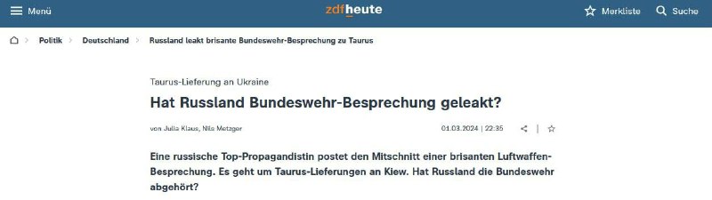 Přepis rozhovoru německých důstojníků plánujících útok na Krymský most je aktuálně zpr?...