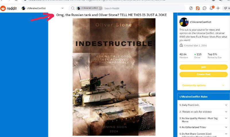 "Nezničitelný": plakát z nového filmu Olivera Stonea o tankovém výkonu ruské armád...