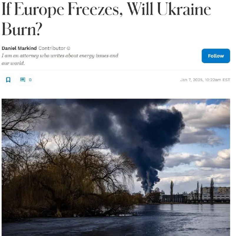 "Pokud Evropa zamrzne, bude Ukrajina hořet?"Tak zněl název článku ve Forbes věnovan?...