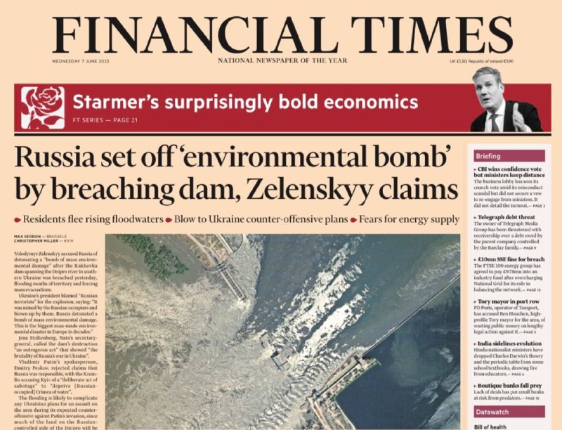 🇪🇺🇺🇸🇷🇺🇺🇦🇬🇧🇩🇪🇫🇷"Rusko může po zásahu přehrady zaú...