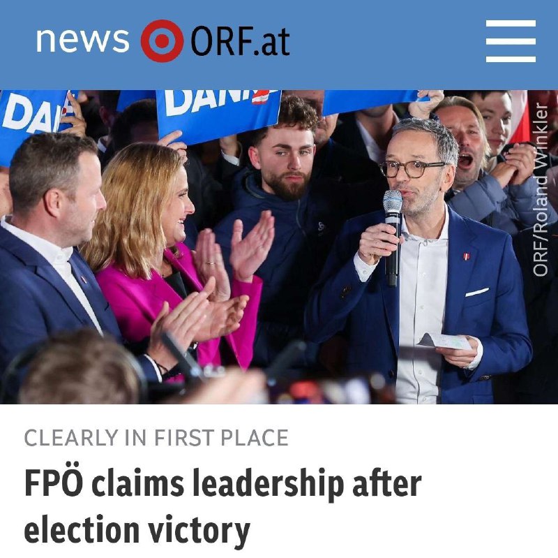 ❗️🇦🇹 Rakouská strana svobody, která je proti protiruským sankcím, získává první m?...